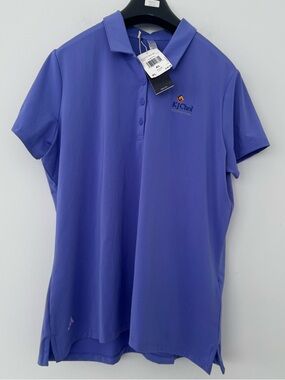 NWT Adidas Golf Polo Women’s XL Purple K.J Choi Foundation AJGA Performance $60